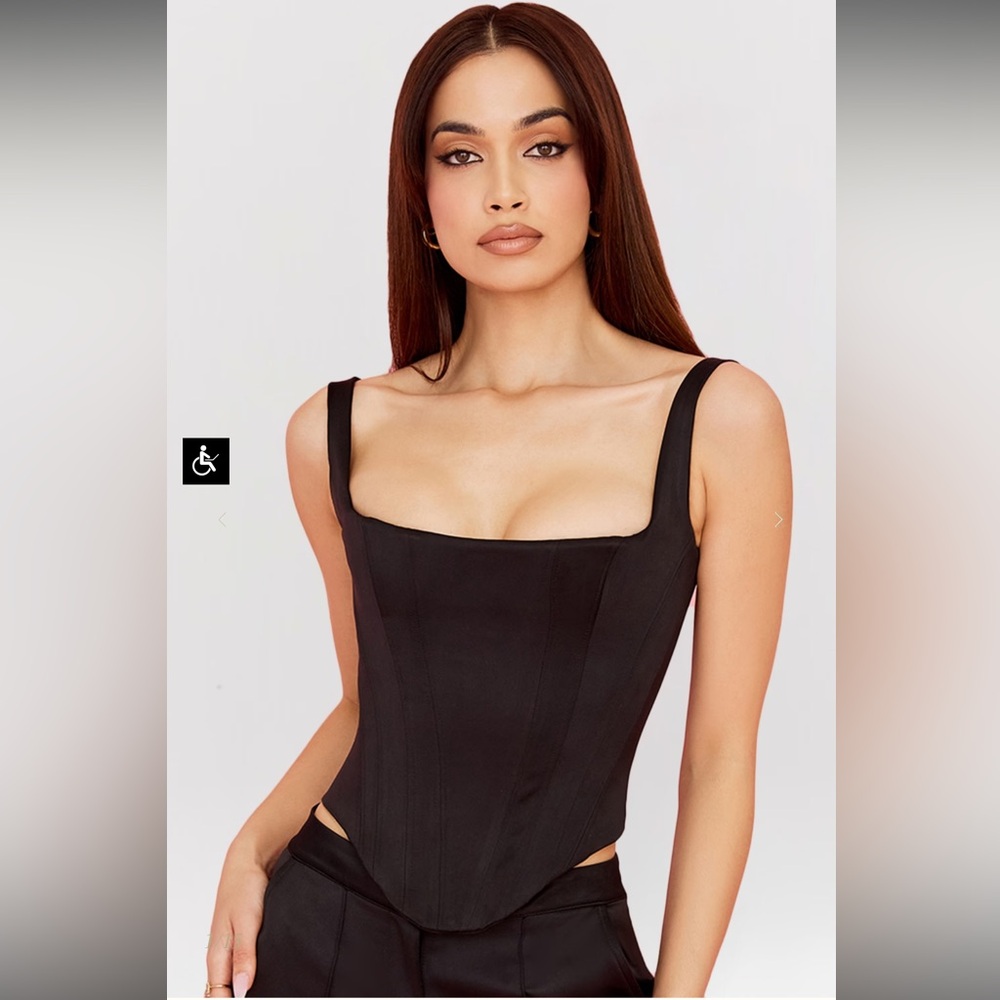 House of CB Black Rafa Corset Top